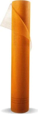 Zdjęcie produktu dla 250 n² Siatka zbrojeniowa Siatka z włókna szklanego 165 g/m² WDVS 4x4 mm Siatka tynkarska Pomarańczowa