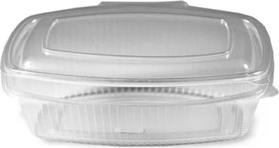 Produktbild von 50x Feinkostbecher klar mit angehängtem Deckel 125 ml PP
