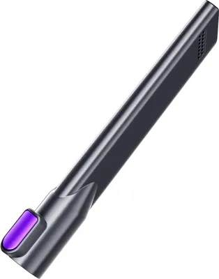 A close-up, isolated shot of a vacuum cleaner crevice tool.