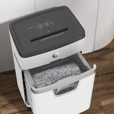 Zdjęcie produktu dla HP OneShred 12MC, Rozdrabnianie mikro-cięte, 22 cm, 2 mm, 25 l, 65 dB, 4 szt.
