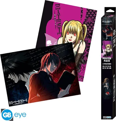 Produktbild von DEATH NOTE Set 2 Chibi Posters - L vs Light & Misa (52x38)