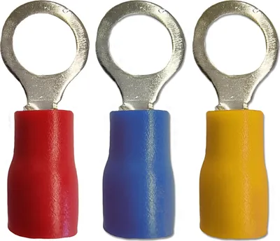 Produktbild von 10x Ringzungen M6 Gelb 4.0 - 6.0 mm² Kabelverbinder Ringösen isoliert Ring-Kabelschuhe 10 Stück Ringklemmen Schnellverbinder cable lug connector