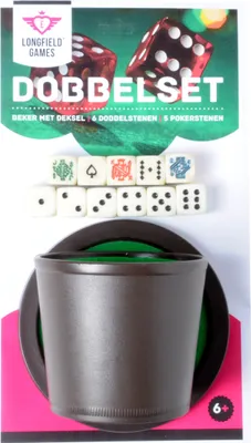 Obrázek produktu pro Pokerový pohár s víčkem a kostkami