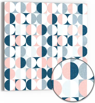 Produktbild von DEQORI Hybrid Leinwand Bild 30x30 cm 'Muster der Stille' Wandbild Glas flach modern