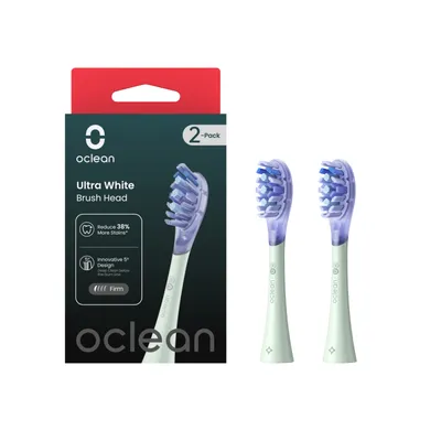 Obrázok produktu pre Oclean náhradní hlavice Ultra White, UW01 - 2 ks, zelené
