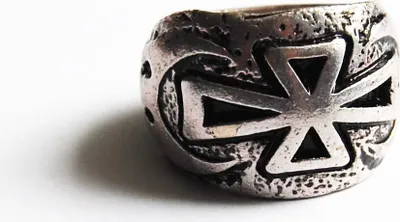 Produktbild von Ring Firecross, versilbert, Ø 21 mm