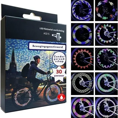 Produktbild von Kinderen und Erwachsene LED-Radlicht – Sicherheit – Reflexion – Fahrradwiellicht – Accessoires