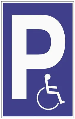 Obrázek produktu pro Parkovací značka Parkoviště pro invalidy L250xŠ400mm Ku.modrá/bílá