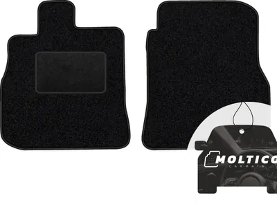 Produktbild von moto-MOLTICO Vorne Fußmatten Auto Velours Autoteppiche Schwarz Automatten Set 2-teilig passend für Mitsubishi Eclipse 2006-2011