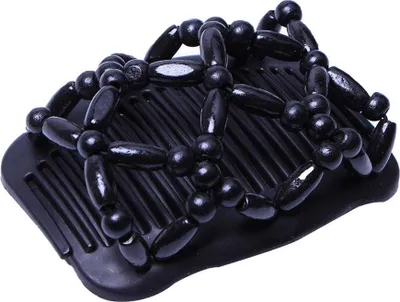 Produktbild von Trend African Hairclip Haarklammer Haarkamm in Blüten Design Schwarz
