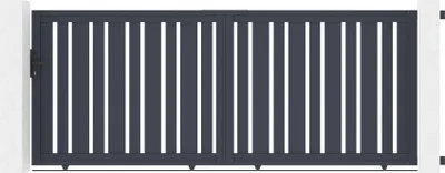 Produktbild von Schiebetor aus aluminium 3,5m VEYMONT H.140cm grau