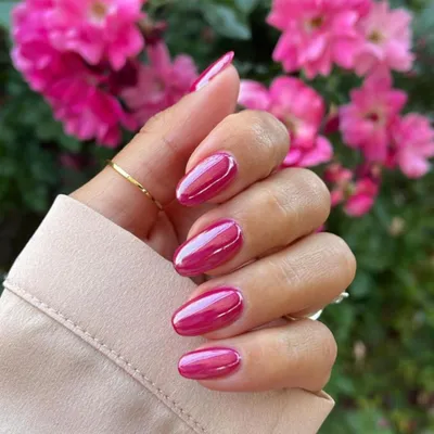 Image de Ongles artificiels, forme amande, paillettes violettes et roses, 24 pièces, matériau gel
