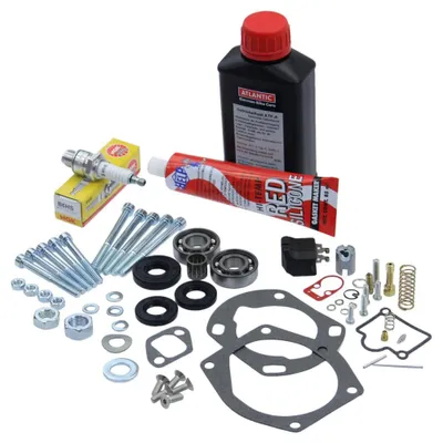 Zdjęcie produktu dla Zestaw uszczelek Hercules M C P 1 2 3 Sachs 504/1 A B Łożyska SKF Śruby Olej Świeca zapłonowa NGK B6HS Zestaw naprawczy gaźnika