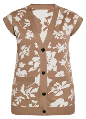 Produktbild von AODA damen pullunder - braun, XL