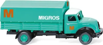 Produktbild von Wiking-Modellbau GmbH & Co. KG WIKING Pritschen-Lkw (Magirus Sirius) Migros 1