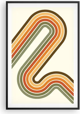 Produktbild von Gerahmtes Poster - Schwarzer Rahmen - Abstraktion Weg Gürtel - 61x91,5 cm - Wand Bild - Wanddeko - Wandbilder - Kunstposter - Wandposter - Bilderrahmen - Bilder - Kunstdruck - P2BPA61x91-4425
