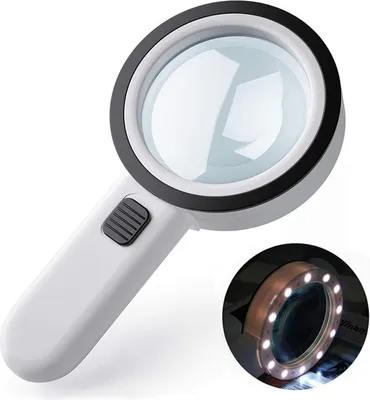 Image de INF Loupe Optique LED 30x Double Couche pour Lecture, Loisirs & Inspection 80 mm