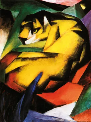 Obrázek produktu pro Franz Marc art print obrázek - Tygr, 1912 (80 x 60 cm)