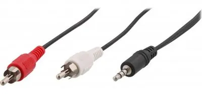 Zdjęcie produktu dla TNB CJACKRCA12 – Kabel jack stereo 3,5 M/2 RCA M 1,2 m – czarny