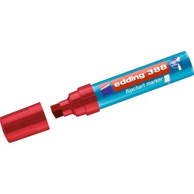 Produktbild von Edding 388 Flipchartmarker rot, Keilspitze 4-12 mm, 1 Stück(e), Rot, Meißel, Türkis, Kunststoff, Rund