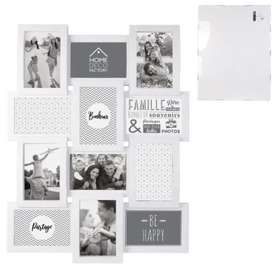 Produktbild von Mehrfachfotorahmen für 12 Foto 10 x 15 cm "Be happy"