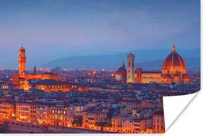 Produktbild von MuchoWow® Poster Florenz - Stadt - Sonne 120x80 cm - Bilder