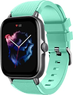 Produktbild von Strap-it Amazfit GTS 3 Silikonarmband (Aqua)