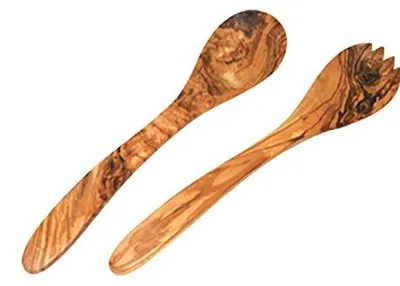 Salatservierbesteck Olivenholz 29 cm, 2 Stück