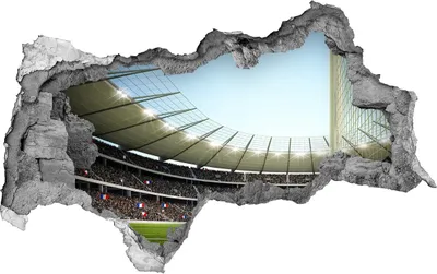Produktbild von Selbstklebender Loch-3D-Aufkleber 95x73 cm Frankreich Stadion