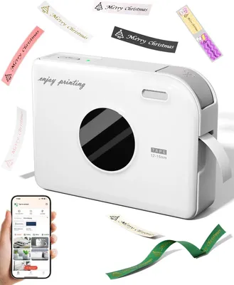 Produktbild von Phomemo A30 Etikettendrucker Tragbares Beschriftungsgerät Bluetooth Kompatibel with Phone & PC, Thermotransfer-Labeldrucker für Zuhause, Weiß