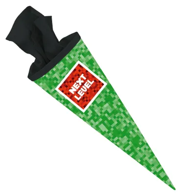 Produktbild von itenga Schultüte 70cm rund PIXEL Next Level - Zuckertüte Filzverschluss