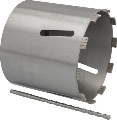 Produktbild von Diamantbohrkrone Ø 202 mm Nutzlänge 180 mm mit Zentrierbohrer 240 mm Segmenthöhe 10 mm Diamant Bohrkrone Trockenbohrkrone Kernbohrer Betonbohrkrone Kernbohrkrone BTEC