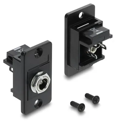 Produktbild von DELOCK Panel Mount DC 5,5 x 2,5 mm Buchse schwarz