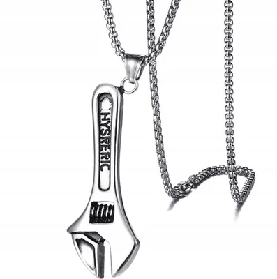 Produktbild von Halskette mit Schraubenschlüssel aus 316L Silber