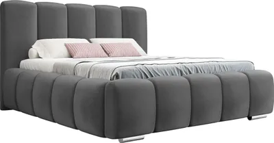 Produktbild von MIRJAN24 Polsterbett Wizko, Doppelbett mit Bettkasten, Ehebett, Leistenlattenrost aus Holz (Farbe: Kronos 22, Größe: 140x200 cm)