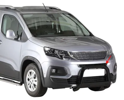 Zdjęcie produktu dla Listwa ochronna przedniego zderzaka do Peugeot Rifter 2018-2021 ø63mm stalowa czarna
