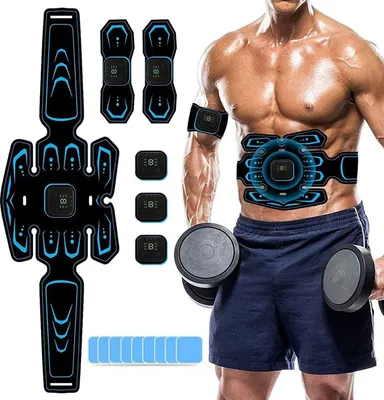Produktbild von OKWISH EMS Bauchtrainer, Bauchtrainer Trainingsgerät Muskelstimulator ,Stimulationsgerät Bauchmuskeln, Bauchmuskeltrainer für Männer und Frauen