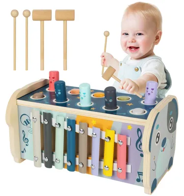 Produktbild von Montessori Spielzeug ab 1 Jahr, Motorikspielzeug ab 1 Jahr, Holzspielzeug