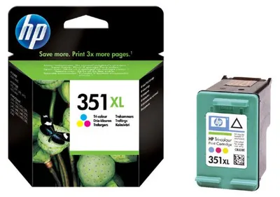 Produktbild von HP 351XL Cyan/Magenta/Gelb Original Druckerpatrone mit hoher Reichweite, Hohe (XL-) Ausbeute, Cyan, Magenta, Gelb, Tinte auf Pigmentbasis, Tinte auf Farbstoffbasis, 1 Stück(e), 580 Seiten