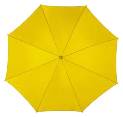 Image de L-Merch - Parapluie automatique à manche en bois « Cork » LT5106 (89 cm x 103 cm) (jaune)