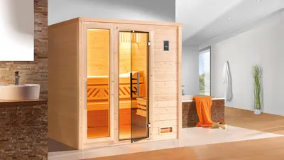 Produktbild von weka Massivholzsauna BERGEN 2 GTF, Kompakt 5,4 x B x T x H x 196 x 195 x 205