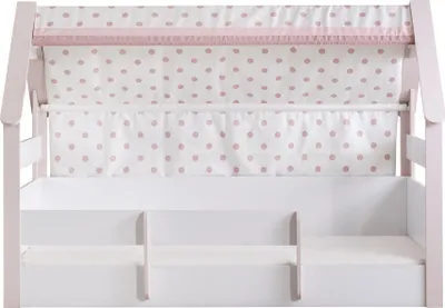 Produktbild von Hausbett Rainbow 100 x 200 cm in Weiß/Rosa ohne Bettkasten