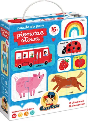Zdjęcie produktu dla Puzzle Dwuelementowe Pierwsze Słowa CzuCzu