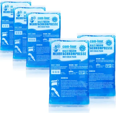 Produktbild von com-four® 5x Kleine Mehrfach-Kompresse 16 x 9 cm für Warm und Kaltkompressen, Kühlpads - Kühlpack mikrowellengeeignet -  Germany