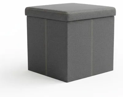 Image de ️ Puf pliable SONGMICS LSF77K – Élégance et espace de rangement réunis