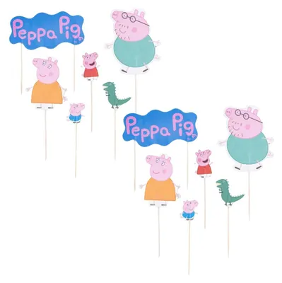 Image de Ensemble de 24 décorations de gâteau d’anniversaire Dr. Oetker Peppa Pig