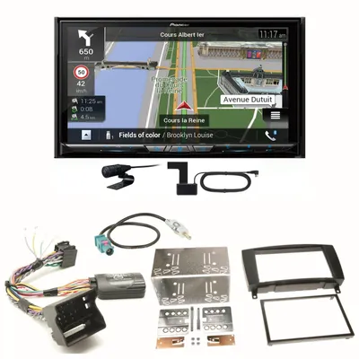 Produktbild von Pioneer AVIC-Z930DAB Navigation USB CD Einbauset für Mercedes CLK W209 Facelift