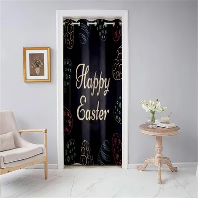 Immagine prodotto di Tenda per porta, oscurante, termica, con passanti, 130x150 cm, colore nero