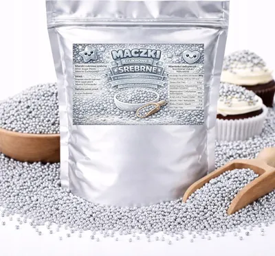 Obrázok produktu pre Strieborné cukrové posýpky – posýpky na torty, dezerty, vafle a pečivo 200 g