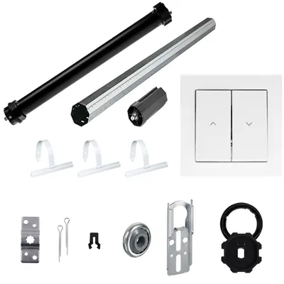 Produktbild von Komplett-Set | PE5 20/15-60 inkl. Doppelwippe | 20Nm = Zugkraft bis 50Kg | 60mm Achtkant Welle | Wellenlänge 150 | Rolladenmotor, Rolladenantrieb